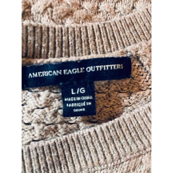 American Eagle Outfitters Women's Raglan Sleeve Pullover Woven Sweater Size L - Picture 4 of 5